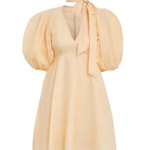 Zimmermann Cream Puff Sleeve Mini Dress